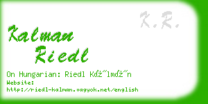kalman riedl business card